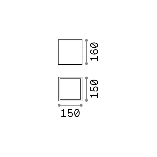 Ideal Lux TECHO Deckenleuchte GU10 dimmbar Anthrazit IP54 251516