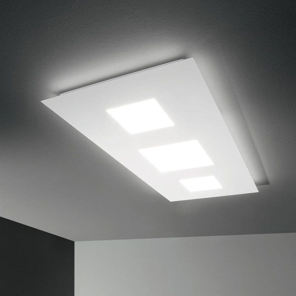 Ideal Lux RELAX LED Deckenleuchte 58W dimmbar Weiss warmweiss 255934