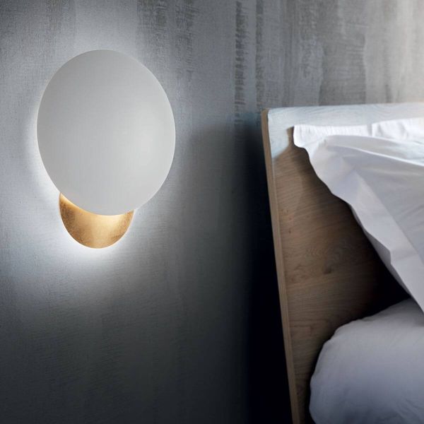 Ideal Lux ECLISSI LED Wandleuchte 11W ⌀300mm Gold warmweiss 259048