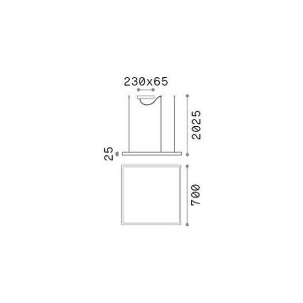 Ideal Lux ORACLE SLIM LED Pendelleuchte 41W Weiss warmweiss 259178