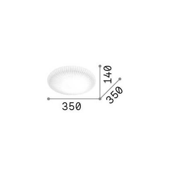 Ideal Lux ATRIUM LED Deckenleuchte 12W ⌀350mm Weiss warmweiss 265803