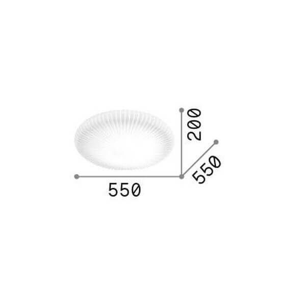 Ideal Lux ATRIUM LED Deckenleuchte 34W ⌀550mm Weiss warmweiss 265841