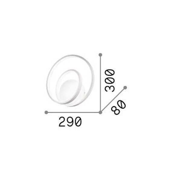 Ideal Lux OZ LED Wandleuchte 28W Messing warmweiss 269405