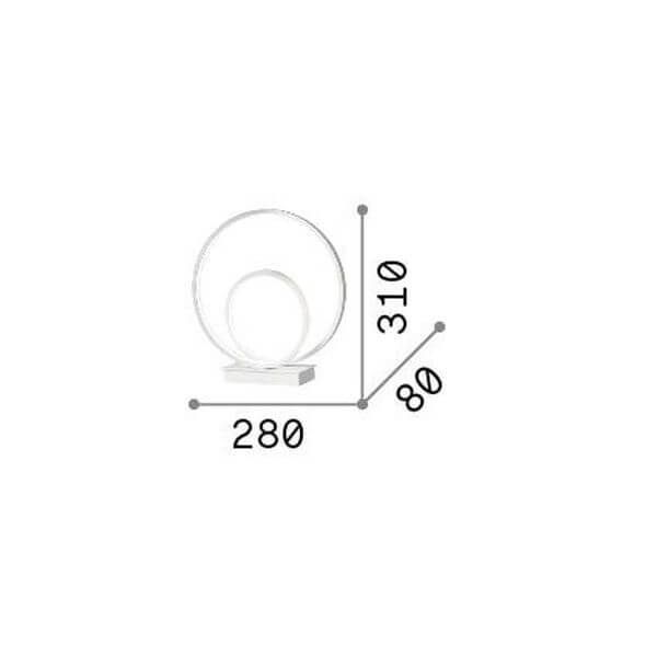 Ideal Lux OZ LED Tischleuchte 23W Weiss warmweiss 269474