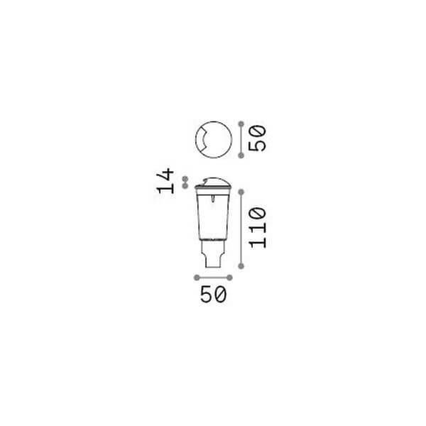 Ideal Lux WAY G9 Einbauleuchte ⌀50mm Schwarz IP67 warmweiss 269504