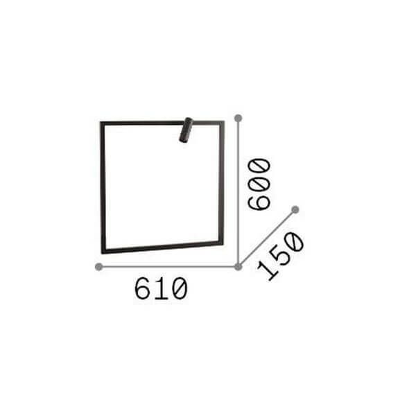 Ideal Lux SYNTESI LED Wandleuchte 5W Schwarz warmweiss 271897