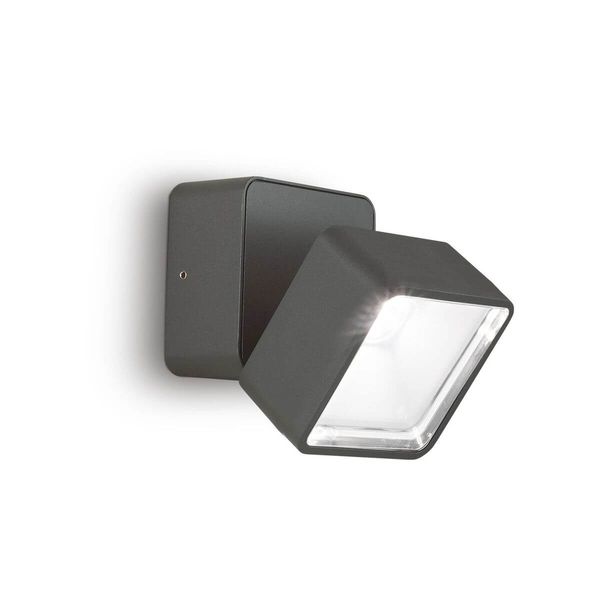 Ideal Lux OMEGA SQUARE LED Wandleuchte 7W Anthrazit IP54 neutralweiss 285511