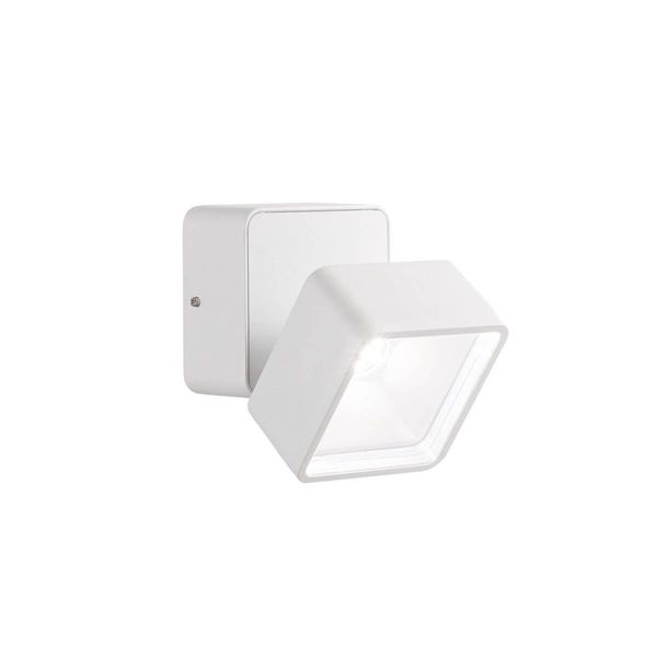 Ideal Lux OMEGA SQUARE LED Wandleuchte 7W Weiss IP54 neutralweiss 285528