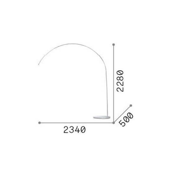 Ideal Lux DORSALE Stehleuchte E27 Schwarz 286679