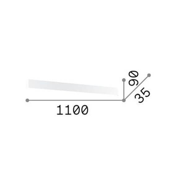 Ideal Lux DELTA LED Wandleuchte 37W Schwarz warmweiss 287591