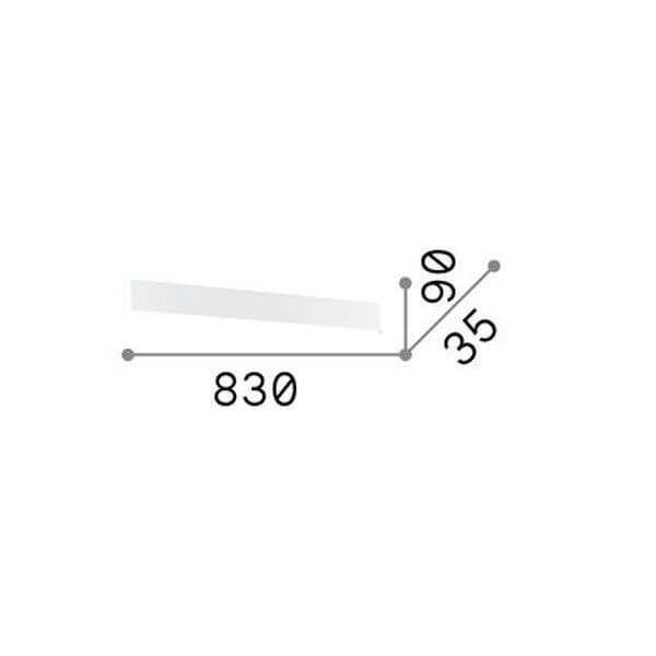 Ideal Lux DELTA LED Wandleuchte 30W Weiss warmweiss 287621