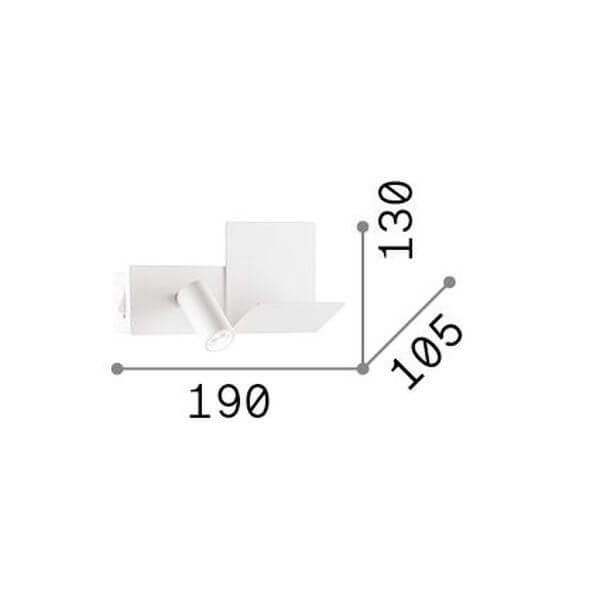 Ideal Lux KOMODO LED Wandleuchte 4,5W Weiss warmweiss 291789