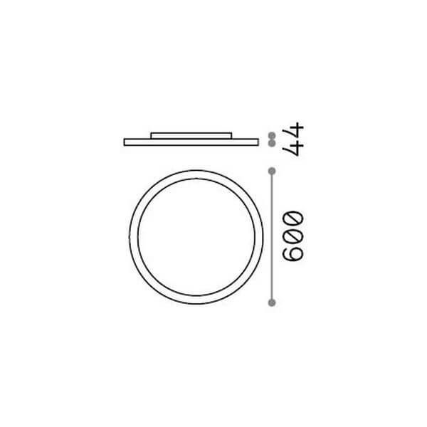 Ideal Lux FLY LED Deckenleuchte 53W ⌀600mm Weiss IP40 warmweiss 292250