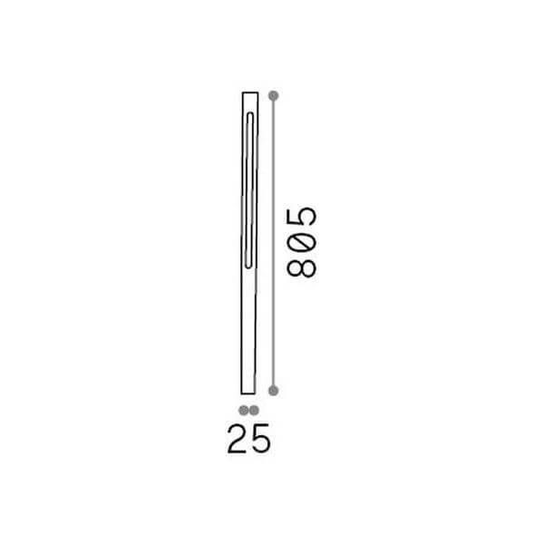 Ideal Lux JEDI LED Stehleuchte 12W Schwarz IP65 warmweiss 293189