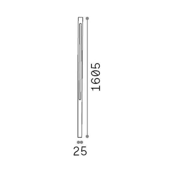 Ideal Lux JEDI LED Stehleuchte 25W Schwarz IP65 warmweiss 293202