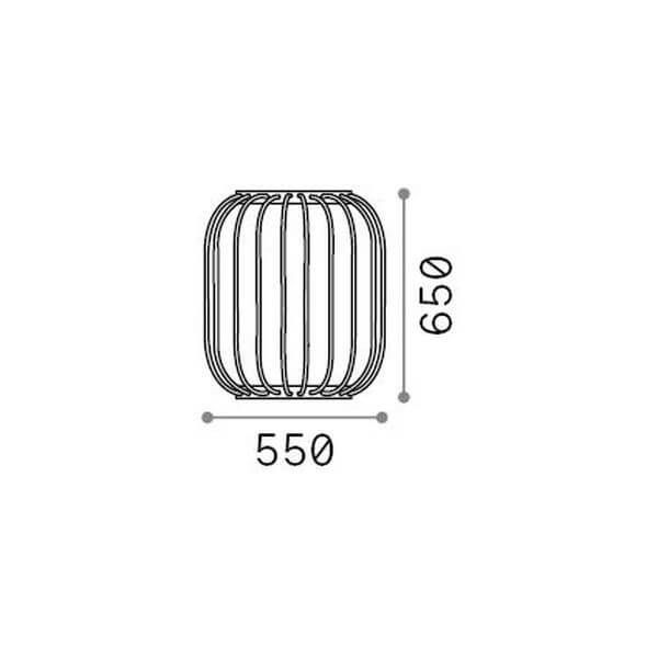 Ideal Lux DJAMBE LED Stehleuchte 18W ⌀550mm Braun IP44 warmweiss 293387