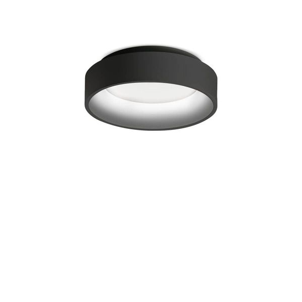 Ideal Lux ZIGGY LED Deckenleuchte 22W ⌀277mm Schwarz warmweiss 293769