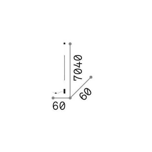 Ideal Lux FILO LED Stehleuchte 15W ⌀60mm Weiss warmweiss 301051