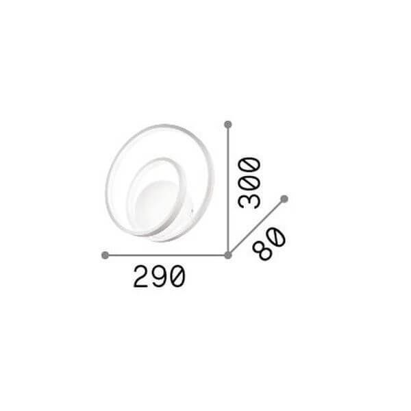 Ideal Lux OZ LED Wandleuchte 28W dimmbar Weiss warmweiss 304489