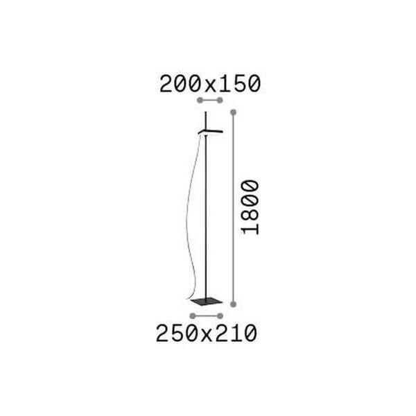 Ideal Lux LIFT LED Stehleuchte 17W Schwarz warmweiss 305592