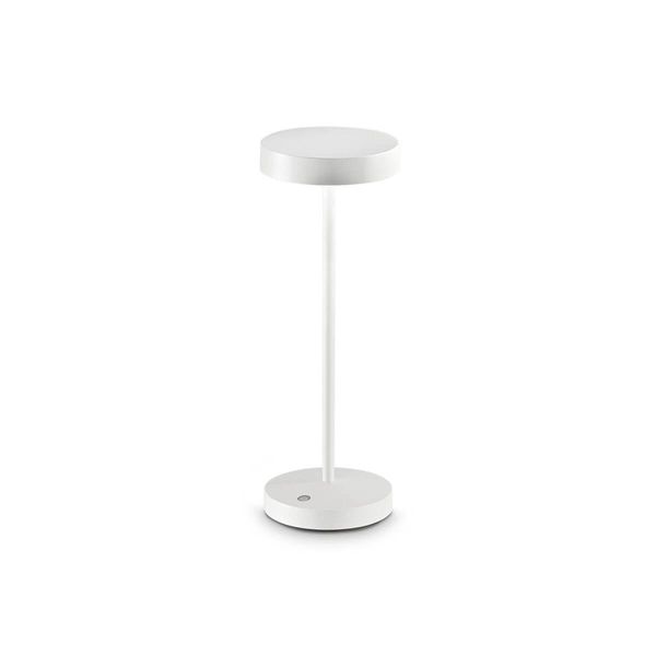 Ideal Lux TOFFEE LED Tischleuchte 2W ⌀120mm Weiss IP54 warmweiss 311715