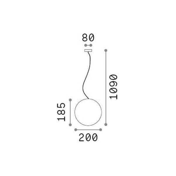 Ideal Lux SOLE Pendelleuchte E27 ⌀200mm dimmbar Weiss IP44 318837