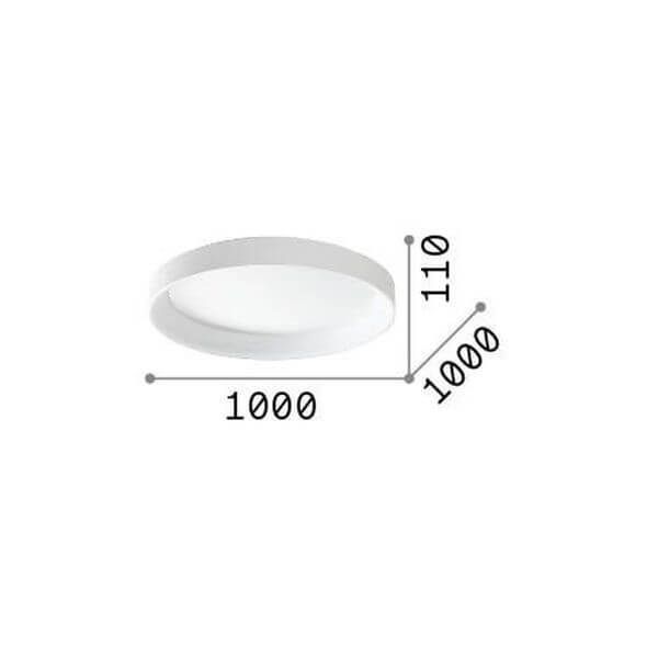 Ideal Lux ZIGGY LED Deckenleuchte 90W ⌀1000mm Weiss warmweiss 321592