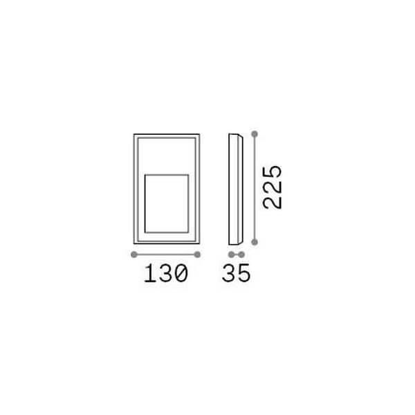 Ideal Lux FEBE LED Wandleuchte 6W Anthrazit IP65 neutralweiss 322308