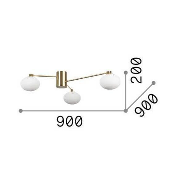 Ideal Lux HERMES G9 Deckenleuchte 3x ⌀900mm dimmbar Weiss warmweiss 322674