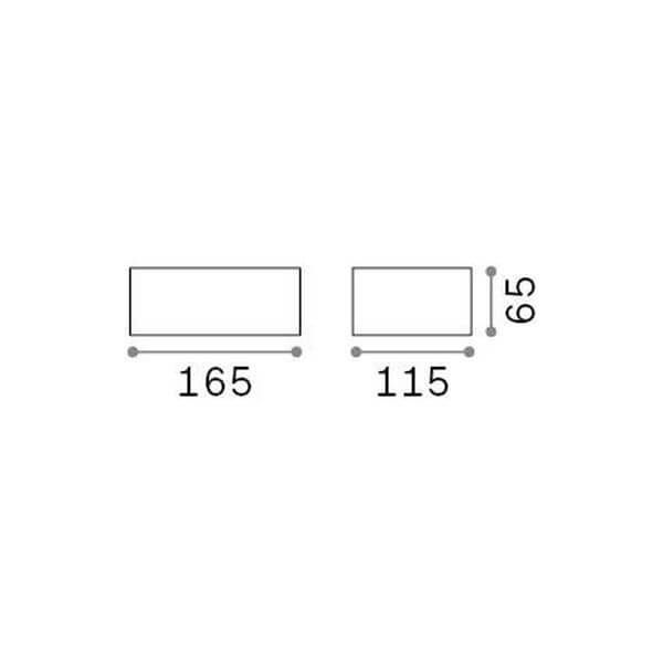 Ideal Lux TWIN Wandleuchte G9 dimmbar Grau IP44 326979