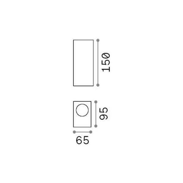 Ideal Lux UP Wandleuchte G9 2-fach dimmbar Grau IP44 326993