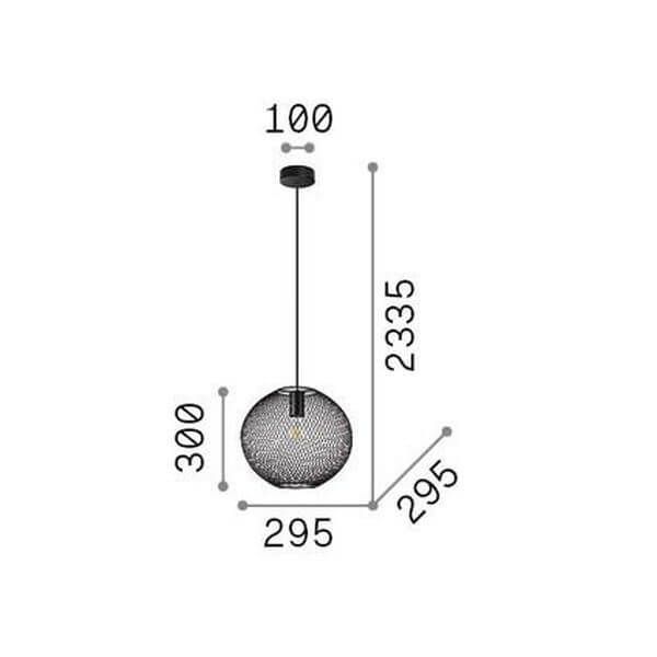 Ideal Lux NET Pendelleuchte E27 ⌀295mm dimmbar Weiss 328102