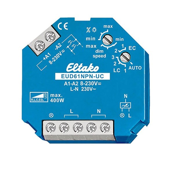 ISOLED Universal-Push Dimmer Eltako für dimmbare 230V Leuchtmittel/Trafos, 400VA