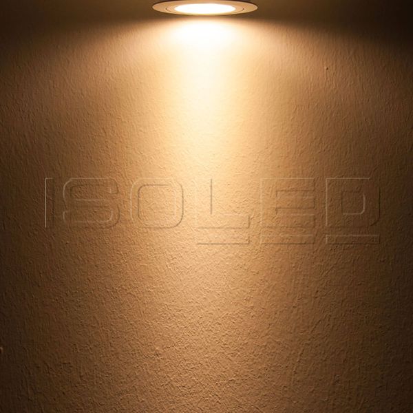 ISOLED LED Einbaustrahler, silber, 8W, 72°, rund, warmweiß, dimmbar