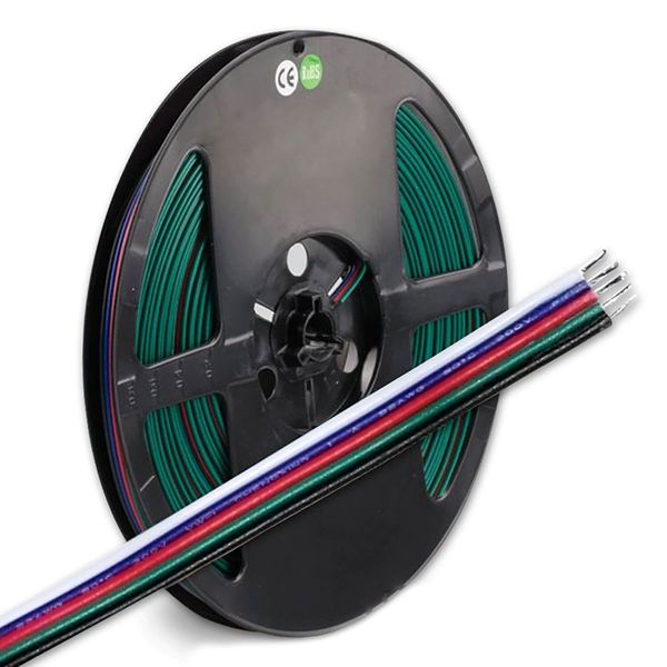 ISOLED Kabel RGB+W 10m Rolle 5-polig 0.50mm2 H03VH-H AWG20