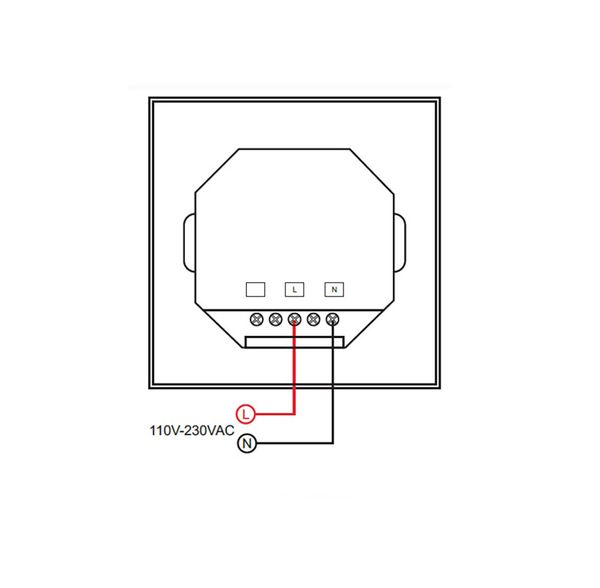 ISOLED Sys-One single color 4 Zonen Einbau-Touch-Funk-Fernbedienung, 230V AC