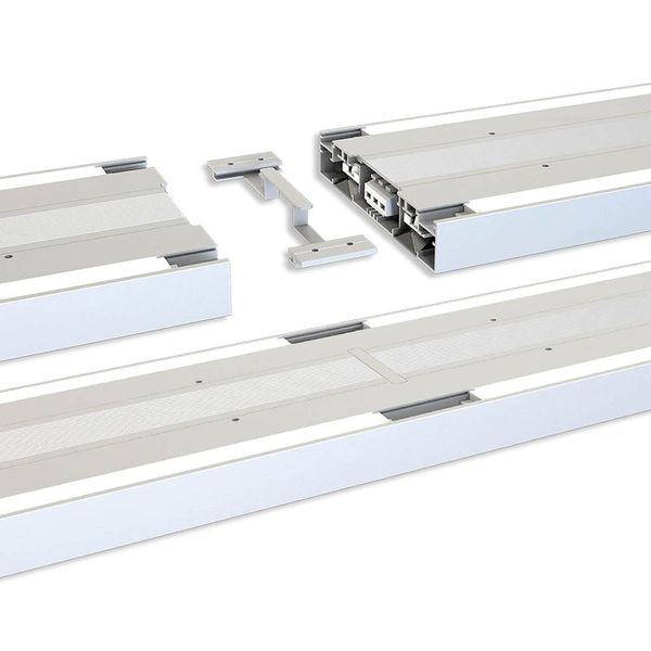 ISOLED LED Hängeleuchte Raster Up+Down, 30+30W, anreihbar, UGR<6, silber, 4000K, 1-10V dimmbar