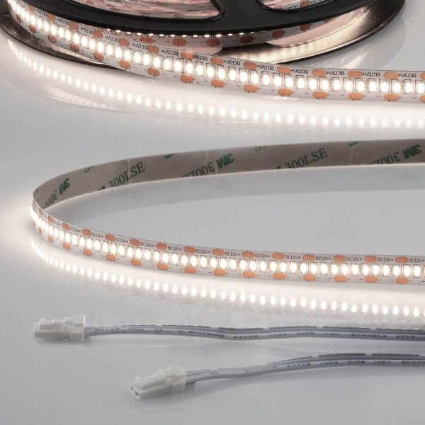 ISOLED LED CRI940 MiniAMP Flexband Streifen, 12V, 6W, IP20, 4000K, 500cm, beids. 30cm Kabel + maleAMP, 300 LED/m