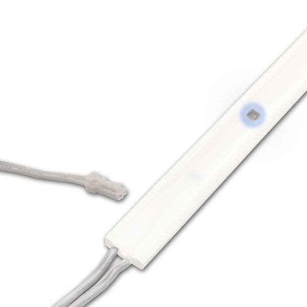 ISOLED LED UV-C MiniAMP Flexband Streifen 270nm, 12V DC, 6W, IP54, 116cm, weiß, eins. Kabel + maleAMP, 12 LED/m