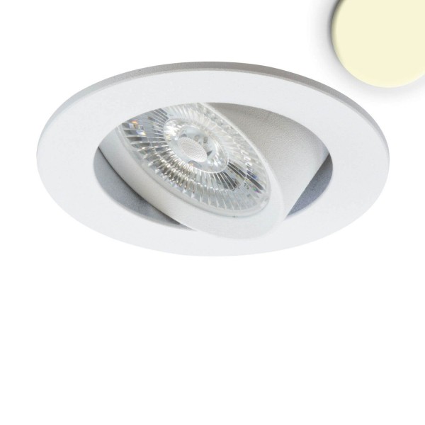 ISOLED LED Einbauleuchte Slim68 weiß, rund, 9W, warmweiß, dimmbar