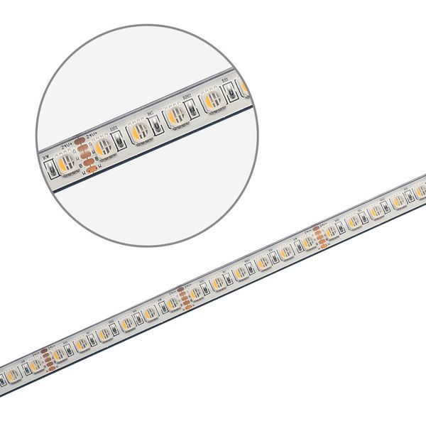 ISOLED LED AQUA RGB+WW Flexband Streifen, 24V, 19W, IP68, 96 LED/m