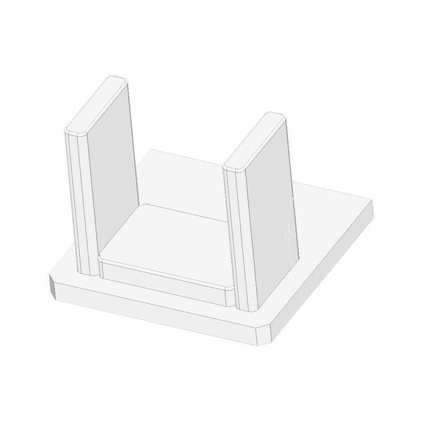 ISOLED Endkappe EC218 weiß für LED Fliesenprofil UP8