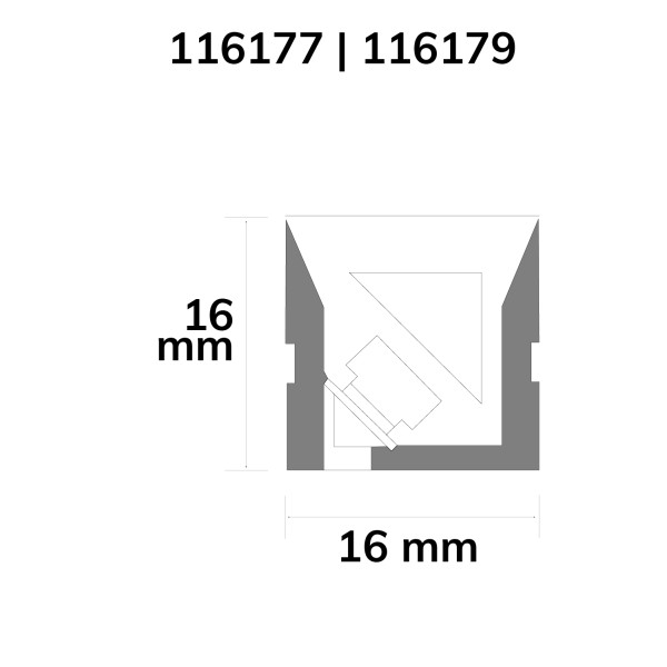 ISOLED LED NEON930 Flexband Twist+Bend B16H16, 24V DC, 10W, IP67, 3000K, 5m, 140 LED/m, inkl. Montageclips