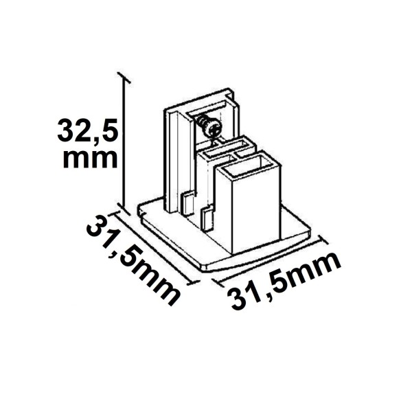 ISOLED 3-Phasen DALI Endkappe für Aufbauschiene, weiß, 1 Stück