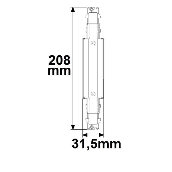 ISOLED 3-Phasen DALI Mittel-Einspeisung für Aufbauschiene, weiß