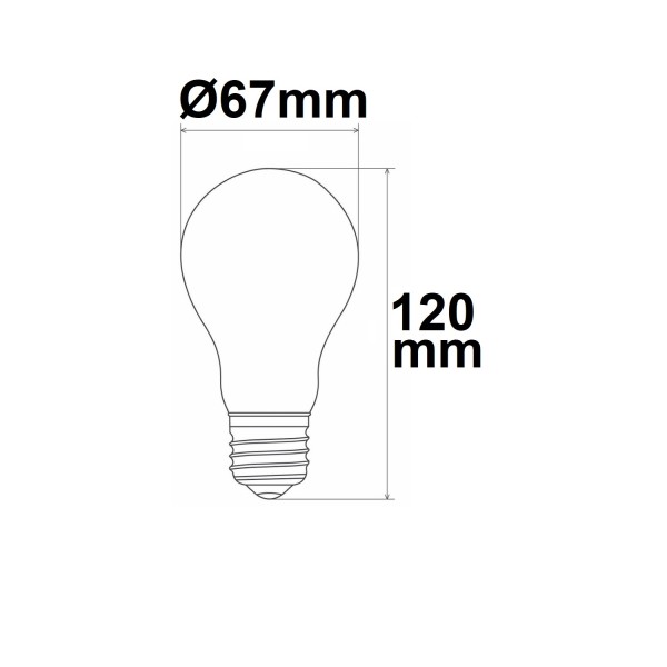 ISOLED E27 LED Lampe A67, 12W, klar, 160 lm/W, warmweiß, dimmbar