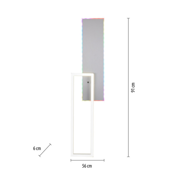 JUST LIGHT RENDA LED Deckenleuchte Steuerbare Lichtfarbe 26W Silber/Weiß 11326-95