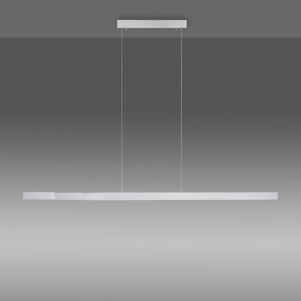 JUST LIGHT LUZI LED Pendelleuchte Warmweiss 13W 3-fach Silber/Weiß 100-180cm 11660-95