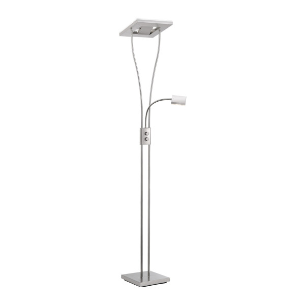 JUST LIGHT HELIA LED Stehleuchte Warmweiss 16,8W Silber/Weiß 187-197,5cm 11776-55