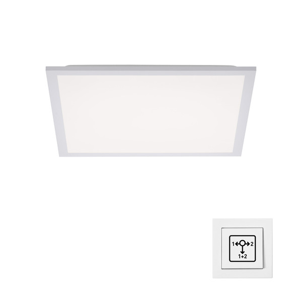 JUST LIGHT FLAT LED Deckenleuchte Warmweiss 17W Weiß 12201-16